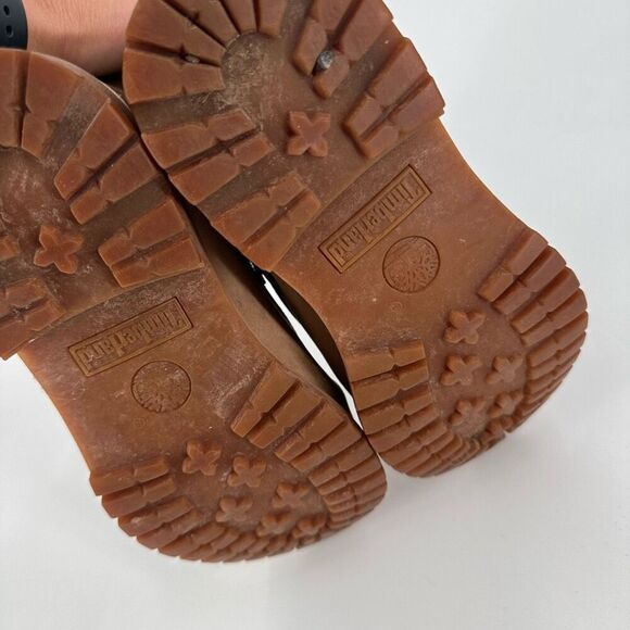 Timberland Women's Leather Waterproof Roll Fold-Over Teddy Fleece Boots Size 8 - Picture 12 of 12